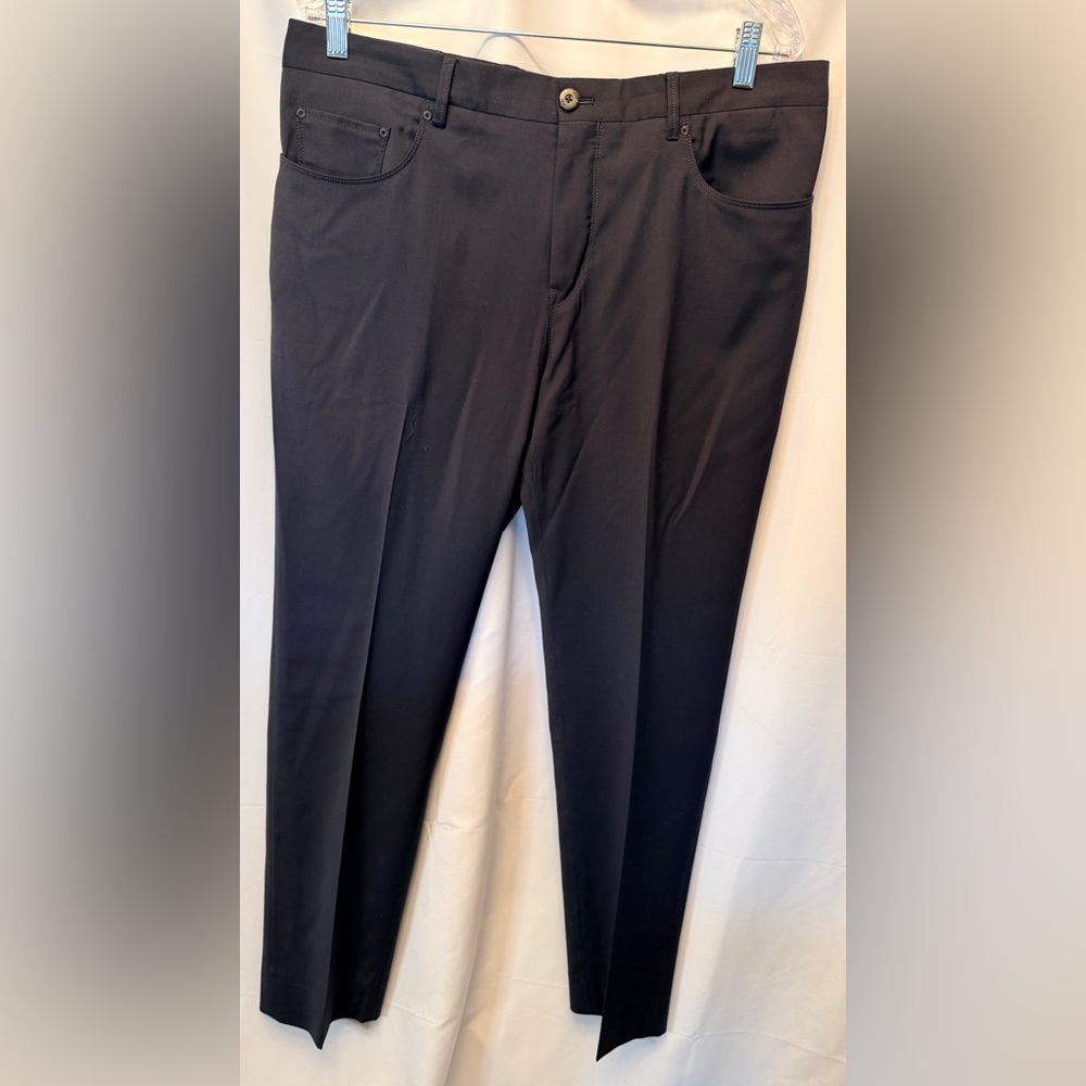 PT Torino 36x30 Performance Traveler Stretch Slim Fit Wool-Blend Pants Navy‎